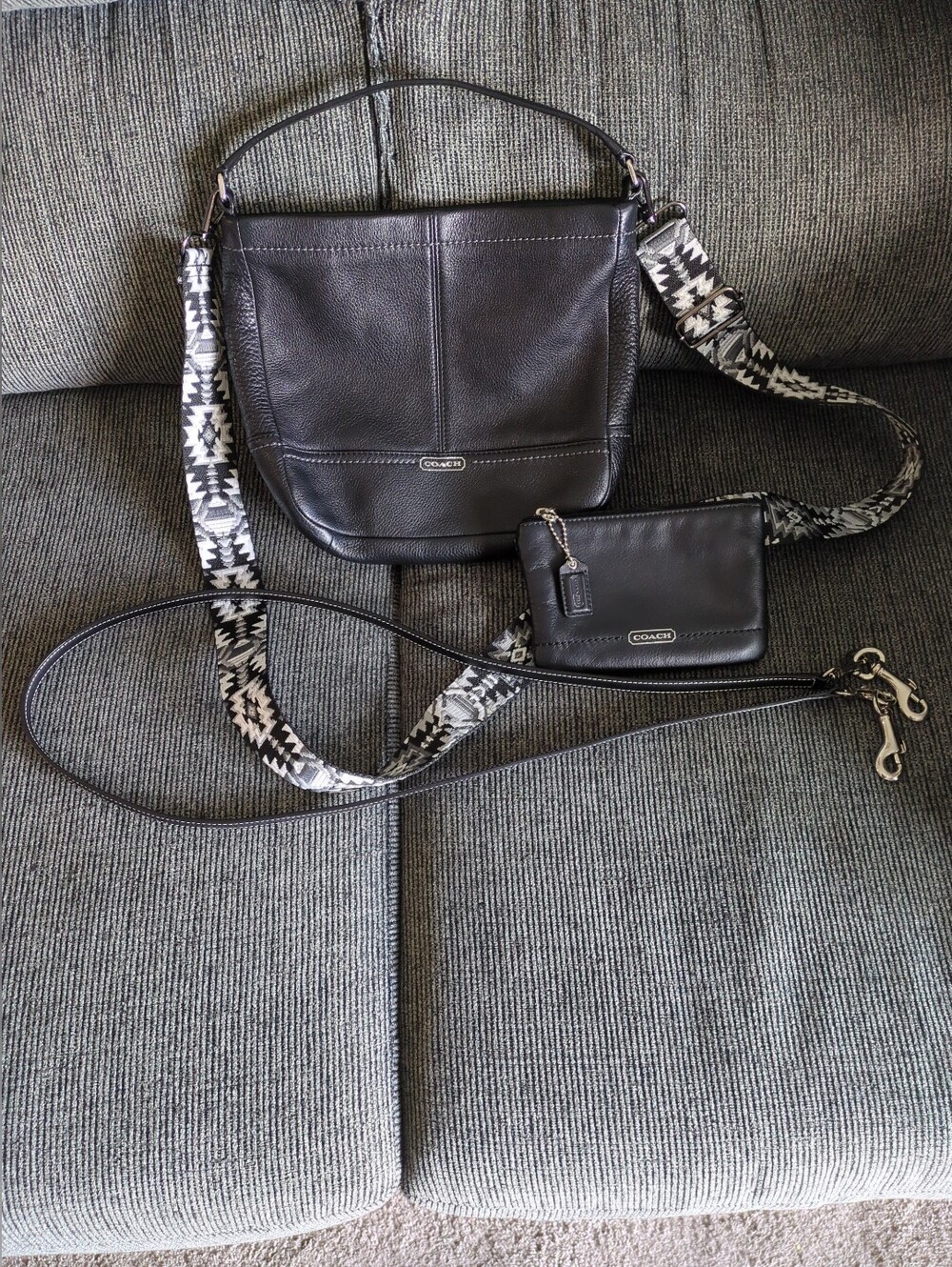 ❤️ EUC Coach F49160 Black Park Leather Mini Duffle Crossbody W/Extras